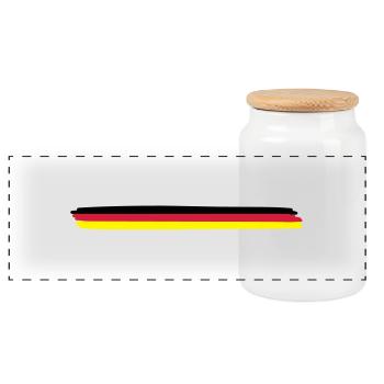 germany_3__f3 - Panorama Keksdose mit Holzdeckel - Weiß - Vorne