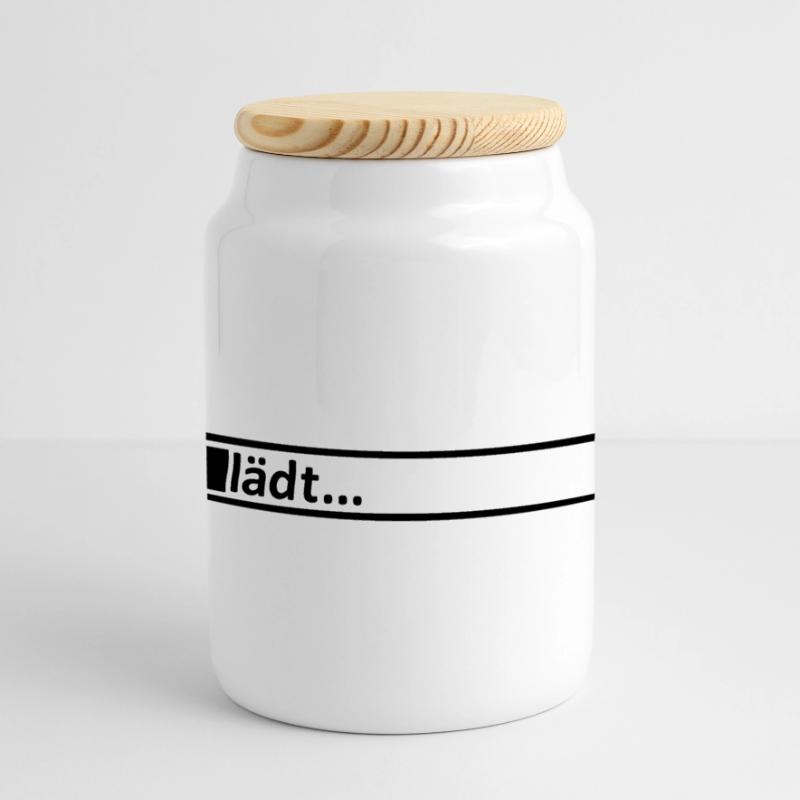 Loading bar / / loads / / / / load the loading / / Panoramic Cookie Jar with Wooden Lid