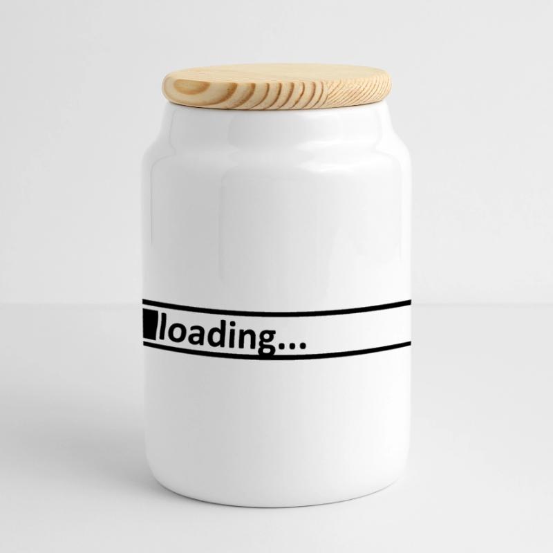 Loading bar / / loading / / / / Load loads / / Panoramic Cookie Jar with Wooden Lid