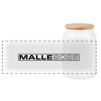 Malle 2025 - Panoramic Cookie Jar with Wooden Lid - white - Front