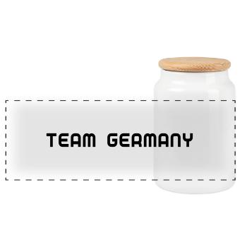 Équipe de basket Allemagne - Boîte à biscuits avec couvercle en bois - blanc - Devant