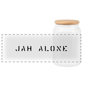 jahalone - Panoramic Cookie Jar with Wooden Lid - white - Front