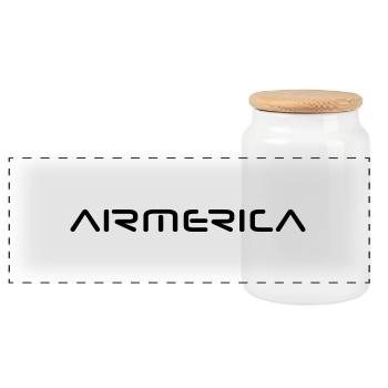 airmerica - Panorama Keksdose mit Holzdeckel - Weiß - Vorne