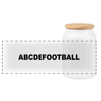 football - Panorama Keksdose mit Holzdeckel - Weiß - Vorne