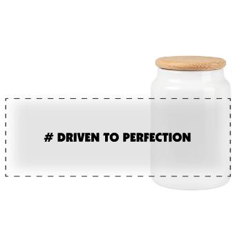 driven to perfection - Panorama Keksdose mit Holzdeckel - Weiß - Vorne
