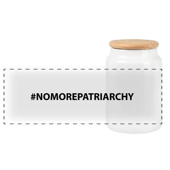 #nomorepatriarchy no more patriarchy - Panorama Keksdose mit Holzdeckel - Weiß - Vorne