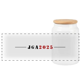 JGA 2025 - Panorama Keksdose mit Holzdeckel - Weiß - Vorne