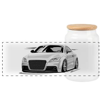 low deep, tuning - Boîte à biscuits avec couvercle en bois - blanc - Devant