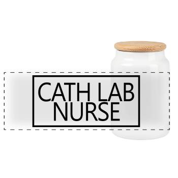 Une infirmière de laboratoire de cathétérisme fière d’être étudiante diplômée en sciences infirmières - Boîte à biscuits avec couvercle en bois - blanc - Devant
