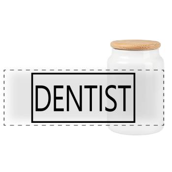 Dentiste Fier diplômé en médecine dentaire - Boîte à biscuits avec couvercle en bois - blanc - Devant