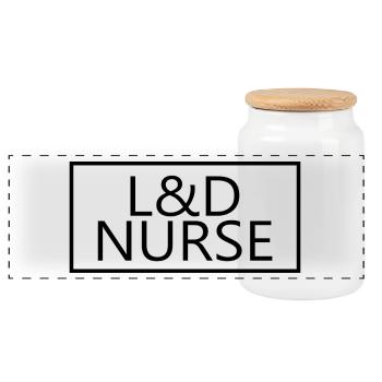 L&D Nurse Proud Graduate Nursing Student - Boîte à biscuits avec couvercle en bois - blanc - Devant