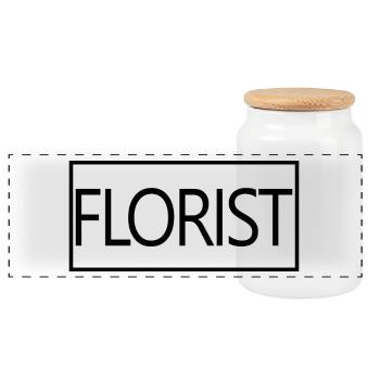 Fleuriste fière fleuriste diplômée Cadeau étudiant - Boîte à biscuits avec couvercle en bois - blanc - Devant