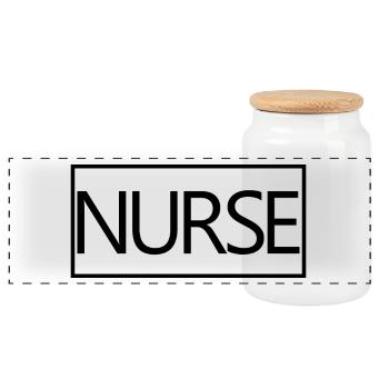 Krankenschwester-stolzes graduiertes Krankenpflege-Studenten-Geschenk - Panorama Keksdose mit Holzdeckel - Weiß - Vorne