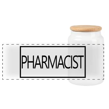 Pharmacien Fier Diplômé Étudiant en pharmacie - Boîte à biscuits avec couvercle en bois - blanc - Devant