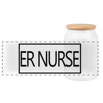 Infirmière des urgences fière étudiante en soins infirmiers diplômée - Boîte à biscuits avec couvercle en bois - blanc - Devant