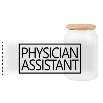 Physician Assistant Proud Physician Assistant Gift - Panoramic Cookie Jar with Wooden Lid - white - Front