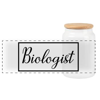 Biologiste fier étudiant diplômé en biologie - Boîte à biscuits avec couvercle en bois - blanc - Devant