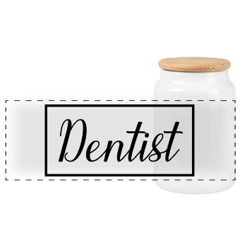 Dentiste Fier diplômé en médecine dentaire - Boîte à biscuits avec couvercle en bois - blanc - Devant