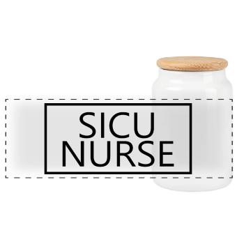 Infirmière SICU Fière étudiante infirmière diplômée - Boîte à biscuits avec couvercle en bois - blanc - Devant