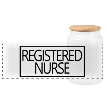 Infirmière autorisée Fière diplômée en soins infirmiers - Boîte à biscuits avec couvercle en bois - blanc - Devant