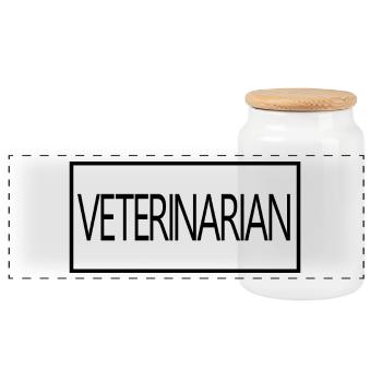 Vétérinaire Fier étudiant diplômé en médecine vétérinaire - Boîte à biscuits avec couvercle en bois - blanc - Devant