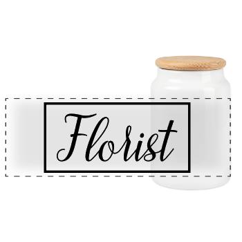 Fleuriste fière fleuriste diplômée Cadeau étudiant - Boîte à biscuits avec couvercle en bois - blanc - Devant