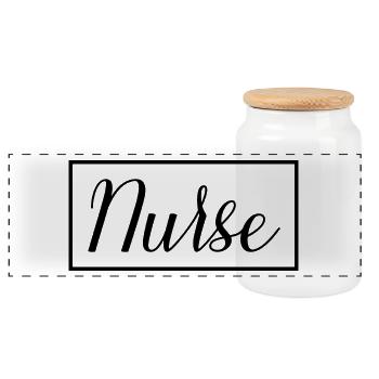 Cadeau d’une étudiante diplômée en sciences infirmières fière - Boîte à biscuits avec couvercle en bois - blanc - Devant