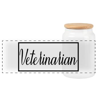 Un vétérinaire fier étudiant diplômé en médecine vétérinaire - Boîte à biscuits avec couvercle en bois - blanc - Devant