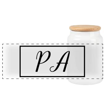 PA Proud Graduated Physician Assistant Student - Panoramic Cookie Jar with Wooden Lid - white - Front