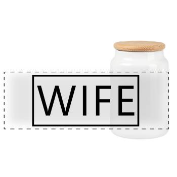Mariage Matching Couple Fiançailles Lune de miel - Boîte à biscuits avec couvercle en bois - blanc - Devant