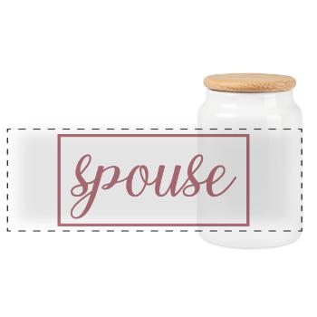 Couple jumelé conjoint hommes et femmes Jour de mariage - Boîte à biscuits avec couvercle en bois - blanc - Devant