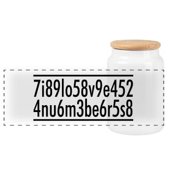I love numbers - Panorama Keksdose mit Holzdeckel - Weiß - Vorne
