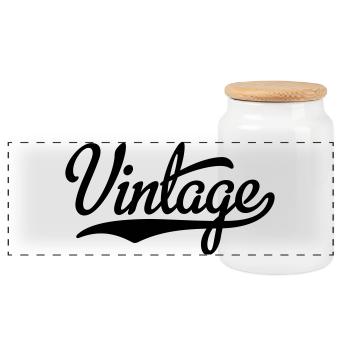 2541614 15347157 vintage - Panorama Keksdose mit Holzdeckel - Weiß - Vorne
