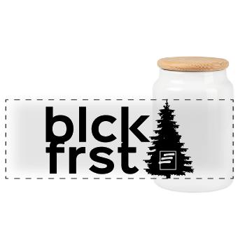 blckfrst batch - Panorama Keksdose mit Holzdeckel - Weiß - Vorne