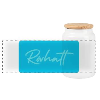 Ass Hat - Panoramic Cookie Jar with Wooden Lid - white - Front
