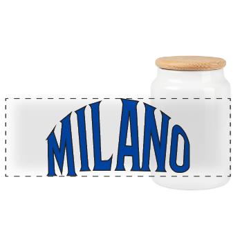 Milano - Panorama Keksdose mit Holzdeckel - Weiß - Vorne