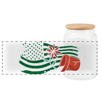Plantes amatrices de plantes jardinières américaines - Boîte à biscuits avec couvercle en bois - blanc - Devant