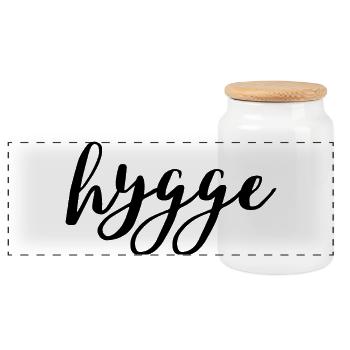 hygge_black - Panorama Keksdose mit Holzdeckel - Weiß - Vorne