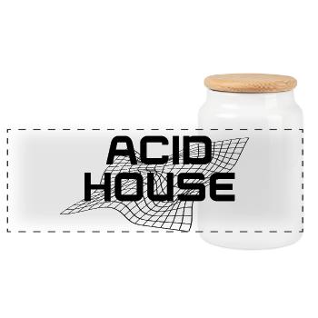 Acid Haus - Panorama Keksdose mit Holzdeckel - Weiß - Vorne