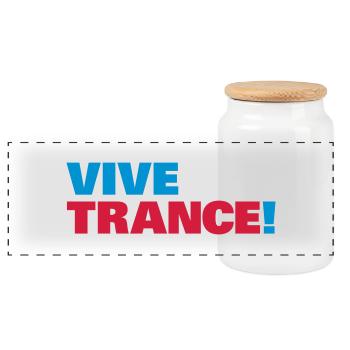 Trance - Vive la Trance ! - Panorama Keksdose mit Holzdeckel - Weiß - Vorne