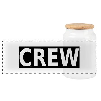 crew - Panorama Keksdose mit Holzdeckel - Weiß - Vorne