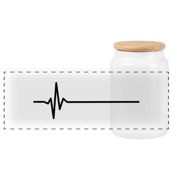 beat_music_arzt_doctor_herz____f1 - Boîte à biscuits avec couvercle en bois - blanc - Devant