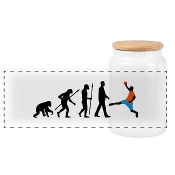 evolution_handball_102012_a_3c - Panorama Keksdose mit Holzdeckel - Weiß - Vorne