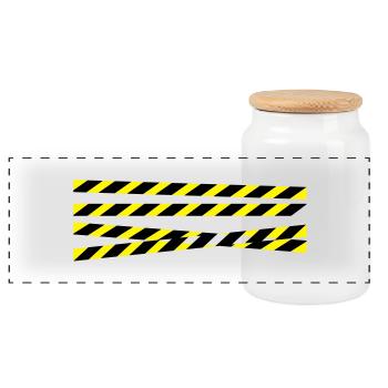 ansperrband__f2 - Panoramic Cookie Jar with Wooden Lid - white - Front