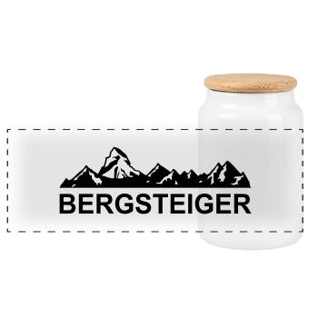 bergsteiger - Panorama Keksdose mit Holzdeckel - Weiß - Vorne