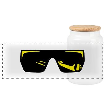 lunette originale soleil 2909 - Boîte à biscuits avec couvercle en bois - blanc - Devant
