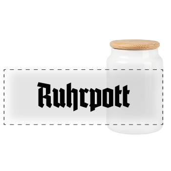 Ruhrpott - Pott - Bergbau - Kumpel - Ruhr - Shirt - Panorama Keksdose mit Holzdeckel - Weiß - Vorne