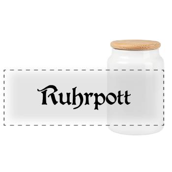 Ruhrpott - Pott - Bergbau - Kumpel - Ruhr - Shirt - Panorama Keksdose mit Holzdeckel - Weiß - Vorne