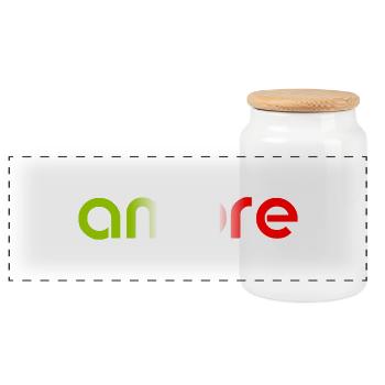 amore - Italia - Italy - Love Italian Love - Panoramic Cookie Jar with Wooden Lid - white - Front