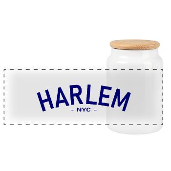 Harlem - NYC - New York City - United States - USA - Panorama Keksdose mit Holzdeckel - Weiß - Vorne